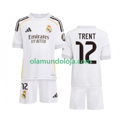 Camisola Real Madrid Trent Alexander-Arnold 12 Criança Equipamento Primeiro 2025-2026 Manga Curta